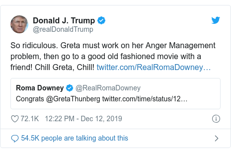 Donald Trump Greta Tweet